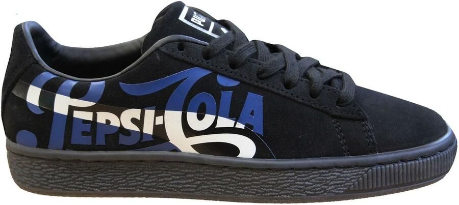 Puma Suede Classic x Pepsi Heren Trainers Zwart Leer Veterschoenen 366332 02