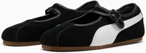 Puma Tacklette Suède Dames Sneakers Zwart Wit
