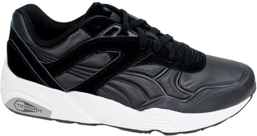 Puma Trinomic R698 Mat & Glans Zwart Heren Lace Up Trainers 359305 02 B19A