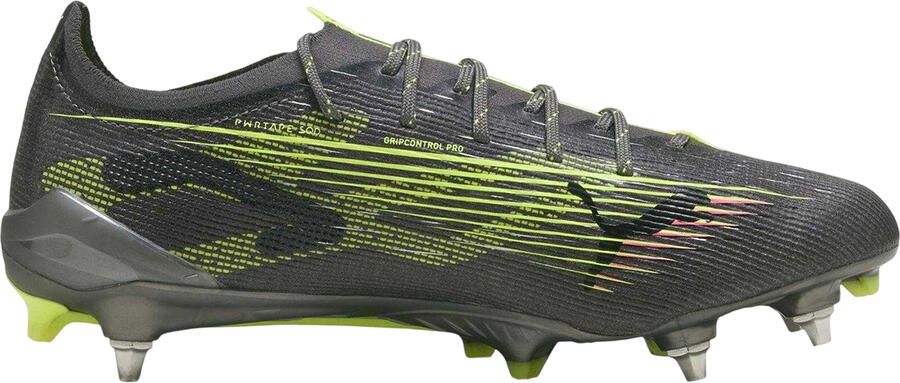 Puma Ultra 5 Ultimate voetbalschoenen voor kinderen (zachte ondergrond) (Gematteerd Zilver)