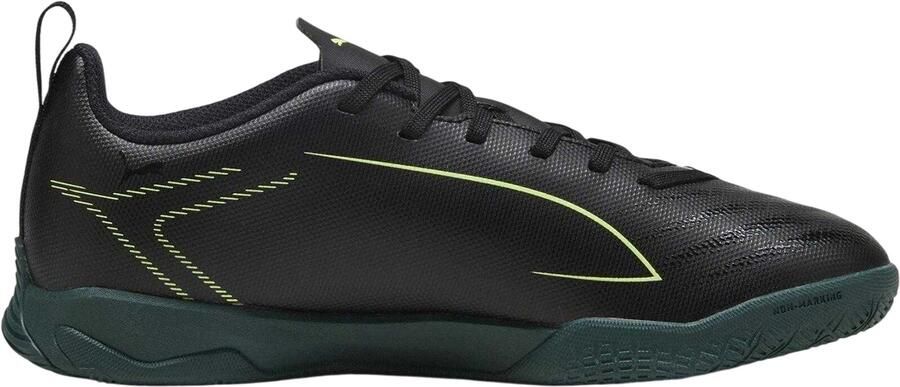 Puma Ultra 6 Play zaalvoetbalschoenen voor kinderen (Zwart Groen)