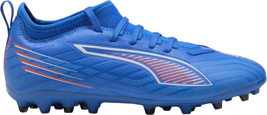 Puma Ultra 6 voetbalschoenen voor kinderen voor wedstrijden op een harde ondergrond (Blauw Wit Rood)