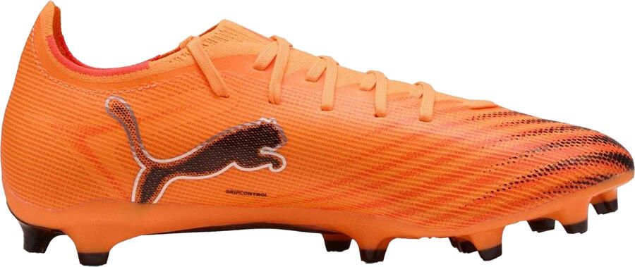 Puma Unisex voetbalschoenen voor volwassenen model Ultra 6 voor harde ondergrond (Oranje zwart)