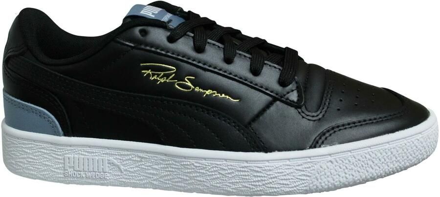 Puma x Ralph Sampson Lo Zwart Leer Laag Lace Up Herentrainers 370846 05