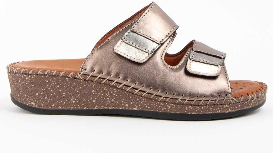 Purapiel Sandalen Met Een Sleehak Leida2 Brons