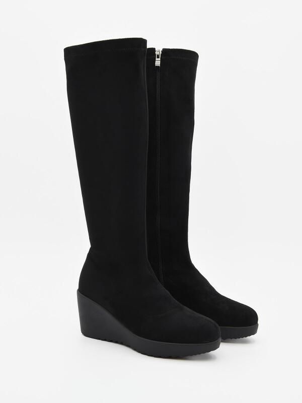 Purapiel Wedge Boot Bro2 Zwart