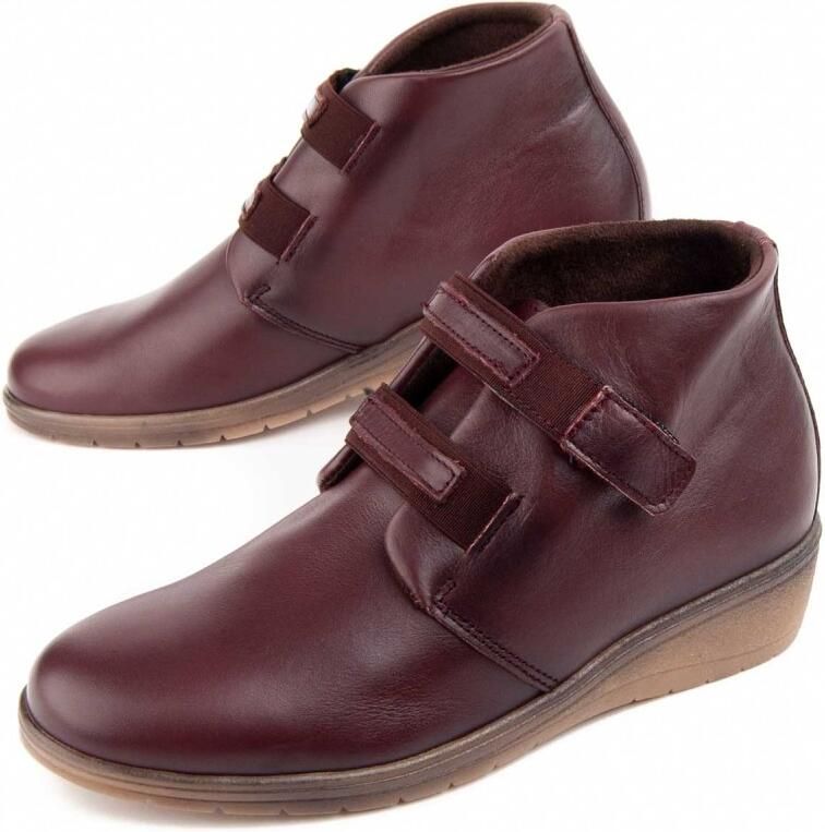 Purapiel Wedge Enkelboot Akilav Bordeaux