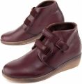 Purapiel Wedge Enkelboot Akilav Bordeaux - Rood