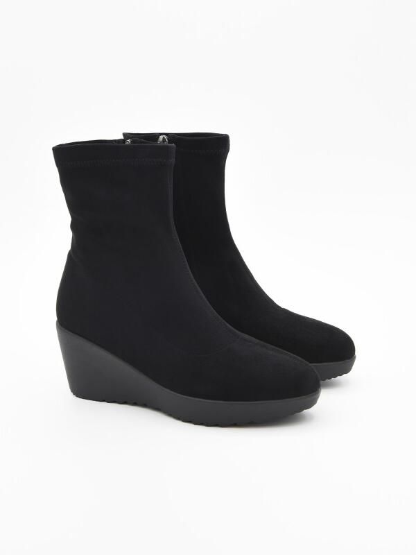 Purapiel Wedge Enkelboot Bro3 Zwart