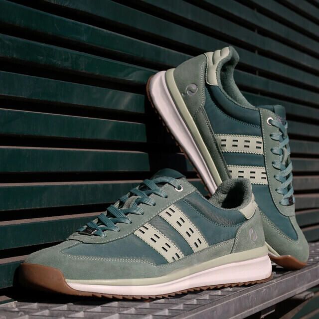Q1905 Sneaker boston pro lichtgroen donkergroen