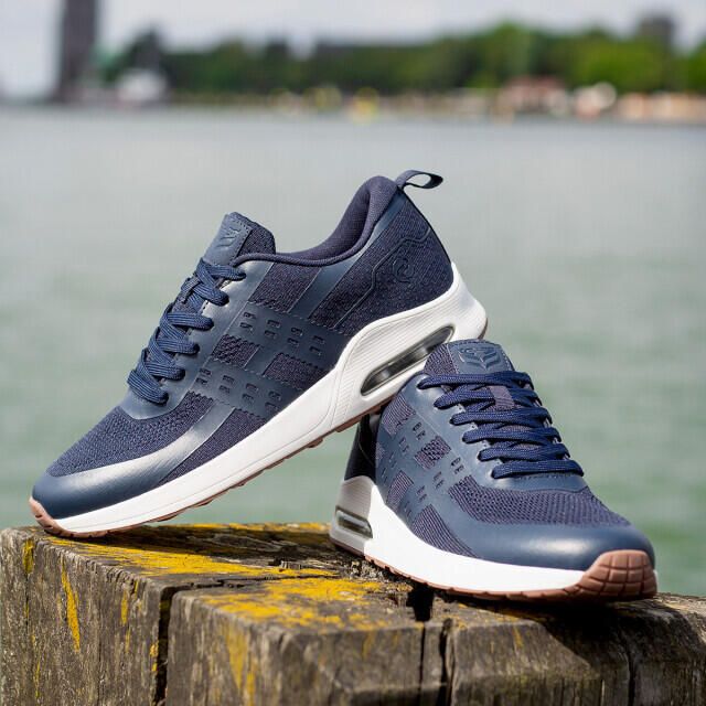 Q1905 Sneaker enkhuizen donkerblauw wit