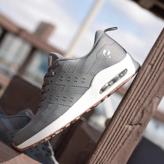 Q1905 Sneaker enkhuizen middengrijs wit