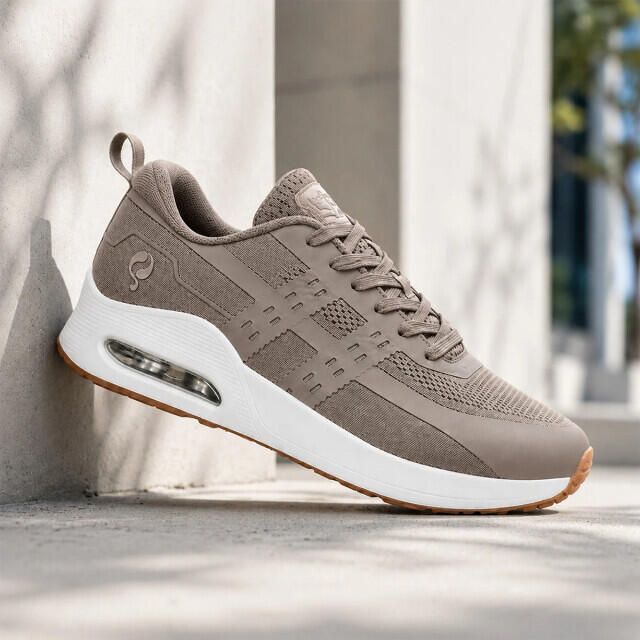 Q1905 Sneaker enkhuizen taupe wit