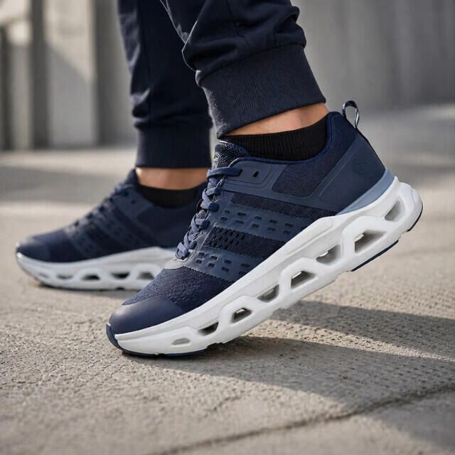 Q1905 Sneaker holten donkerblauw wit