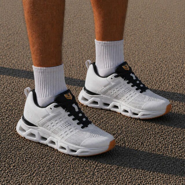 Q1905 Sneaker holten wit zwart oranje