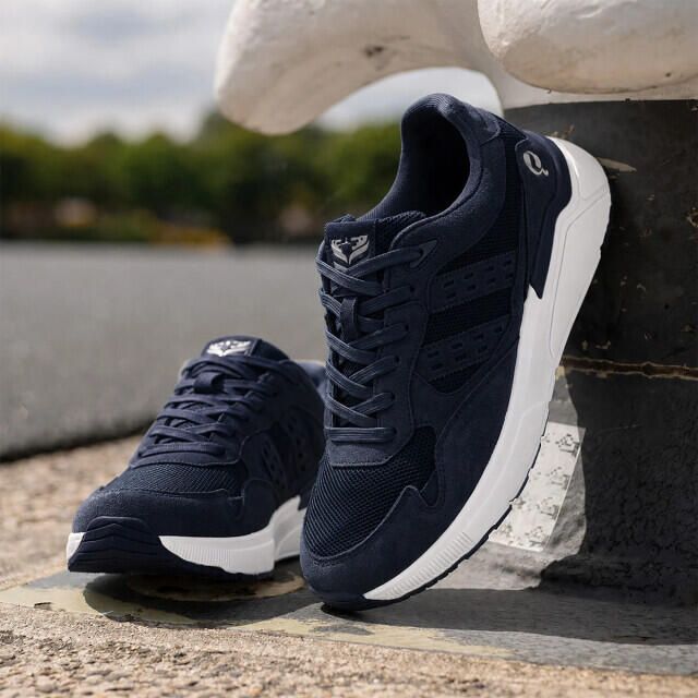 Q1905 Sneaker kampen donkerblauw wit