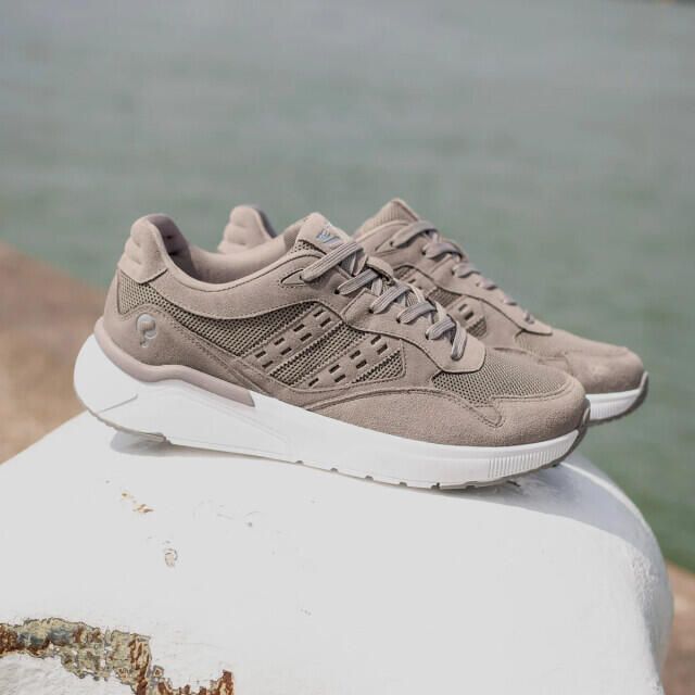 Q1905 Sneaker kampen taupe wit
