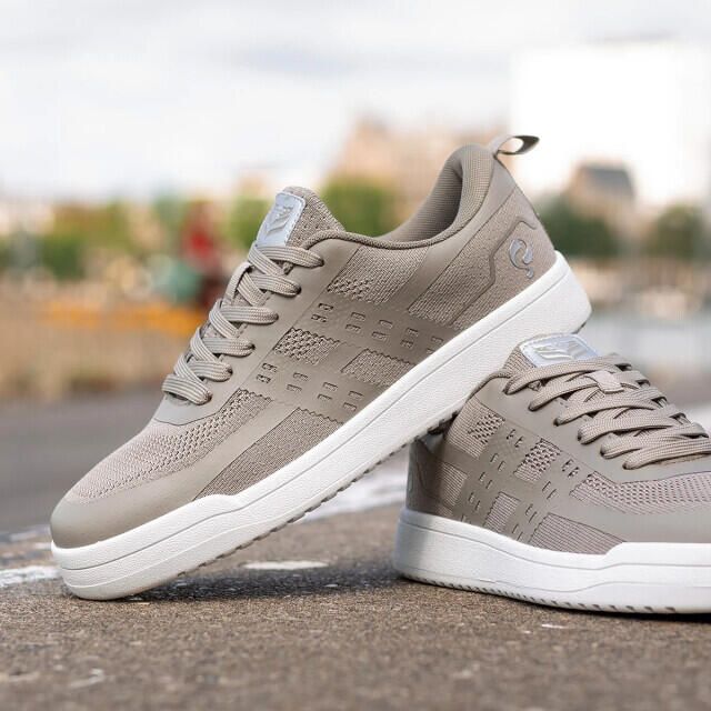 Q1905 Sneaker marken taupe wit