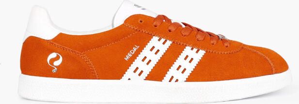 Q1905 Sneaker medal classic retro oranje wit