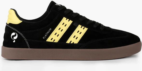 Q1905 Sneaker platinum zwart lichtgeel