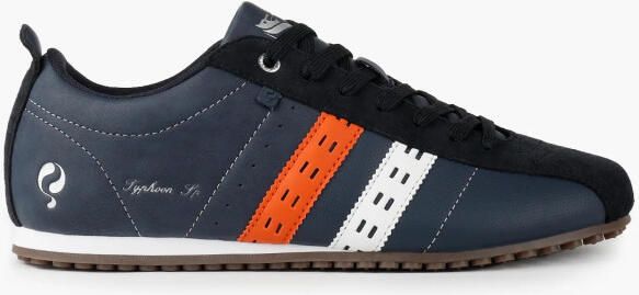 Q1905 Sneaker typhoon sp donkerblauw wit oranje