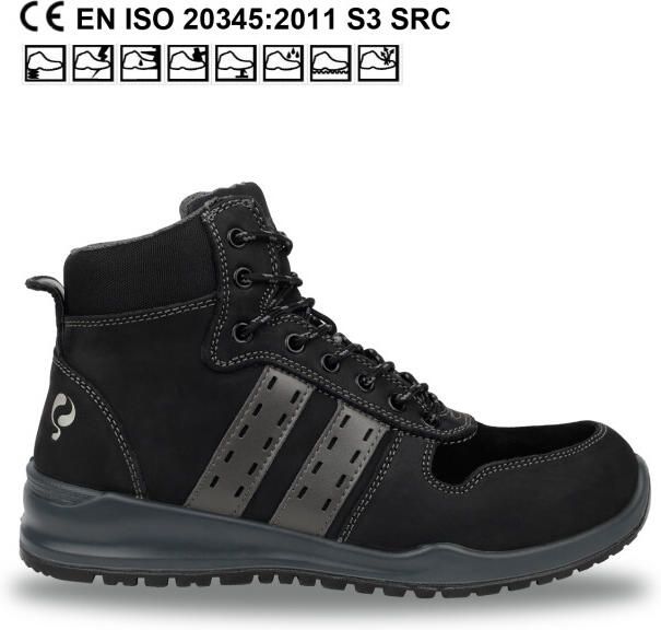 Q1905 Werkschoen sport zwart grijs