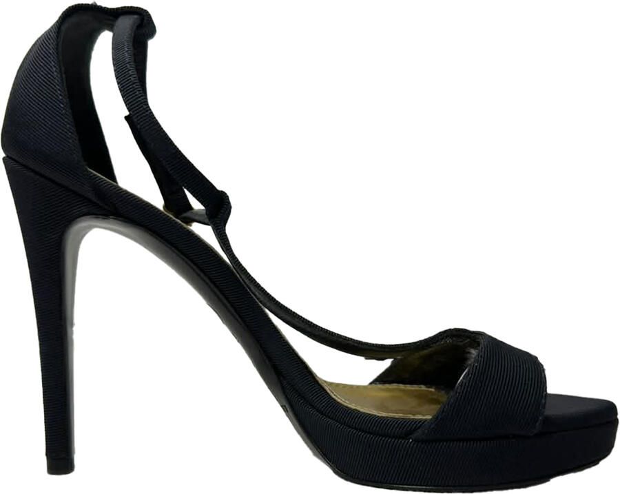 Ralph Lauren Pre-owned Ralph Lauren Collection sandalen met enkelbandje in marineblauw canvas