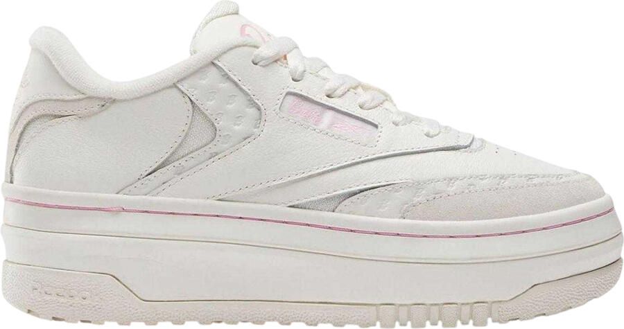 Reebok Barbie-sneakers met leren plateauzool voor dames (Wit)