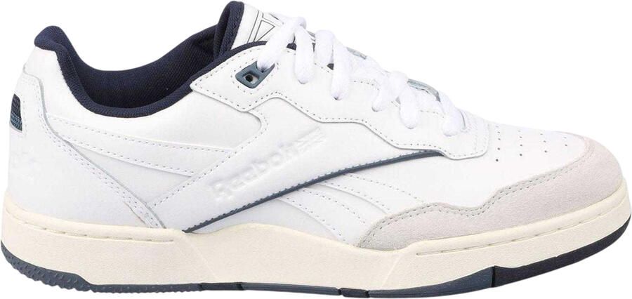 Reebok Heren BB 4000 II Leren Trainers (Wit Marine)