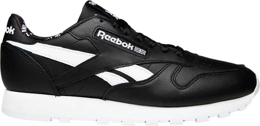 Reebok Heren Klassieke Leren Trainers (Zwart Wit)