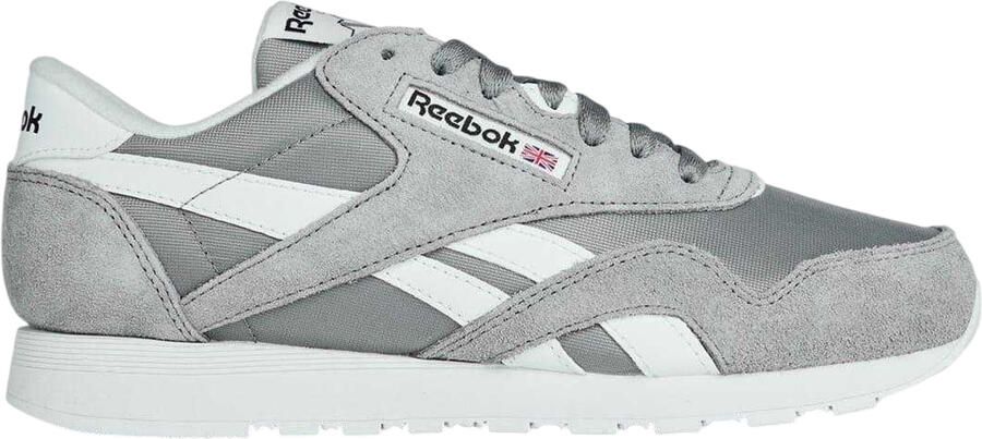 Reebok Heren-sportschoenen met panelen van nylon en suède (Grijs Wit)