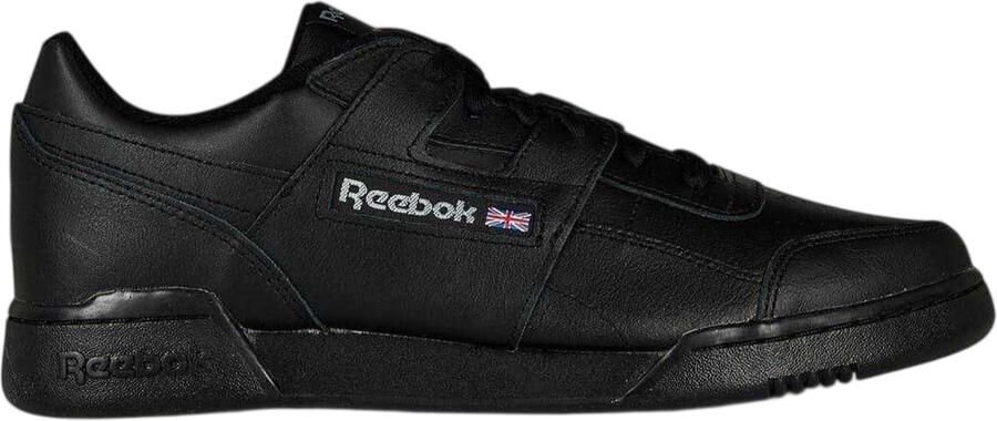 Reebok Mens Workout Plus leren sportschoenen (Zwart)