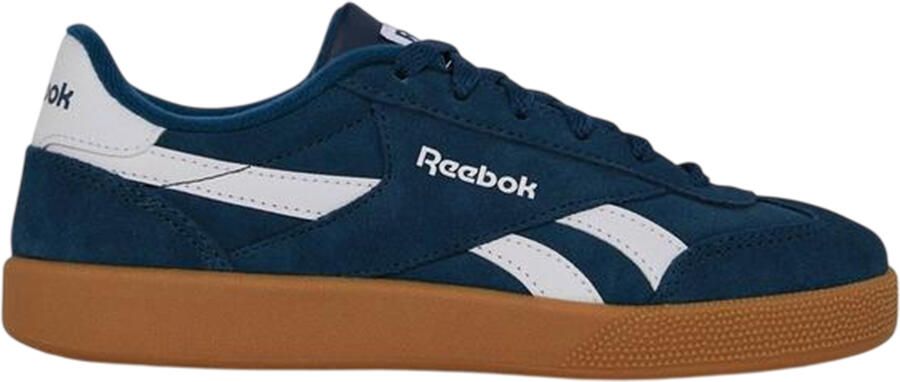 Reebok Unisex platte sneakers voor volwassenen met afgeschuinde rand en strepen in suède (Marine Wit)