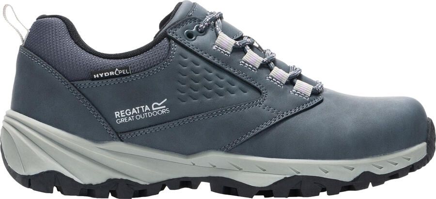 Regatta Dames Amble Synthetisch Leren Waterdichte Wandelschoenen (Stormgrijs Poederlila)