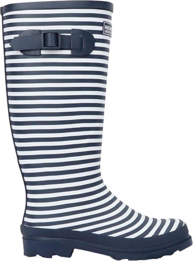 Regatta Dames Fairweather III Contrast Gestreepte Wellington Laarzen (Marine Wit)