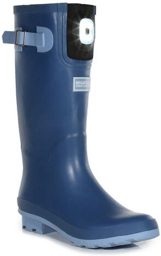 Regatta Dames Fairweather Shine LED Wellington Boots (Leisteenblauw)
