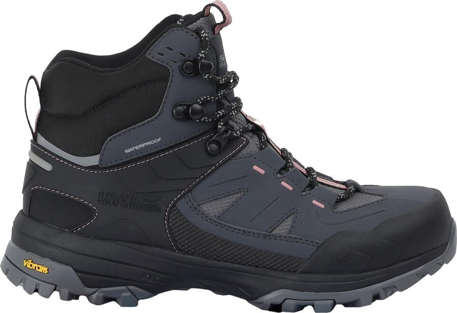 Regatta Dames Regen Wandelschoenen (Seal grijs duister roze)