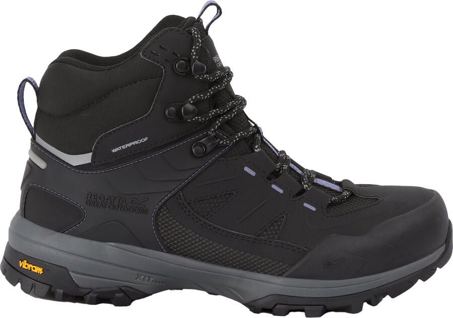 Regatta Dames Regen Wandelschoenen (Zwart Lila Bloei)