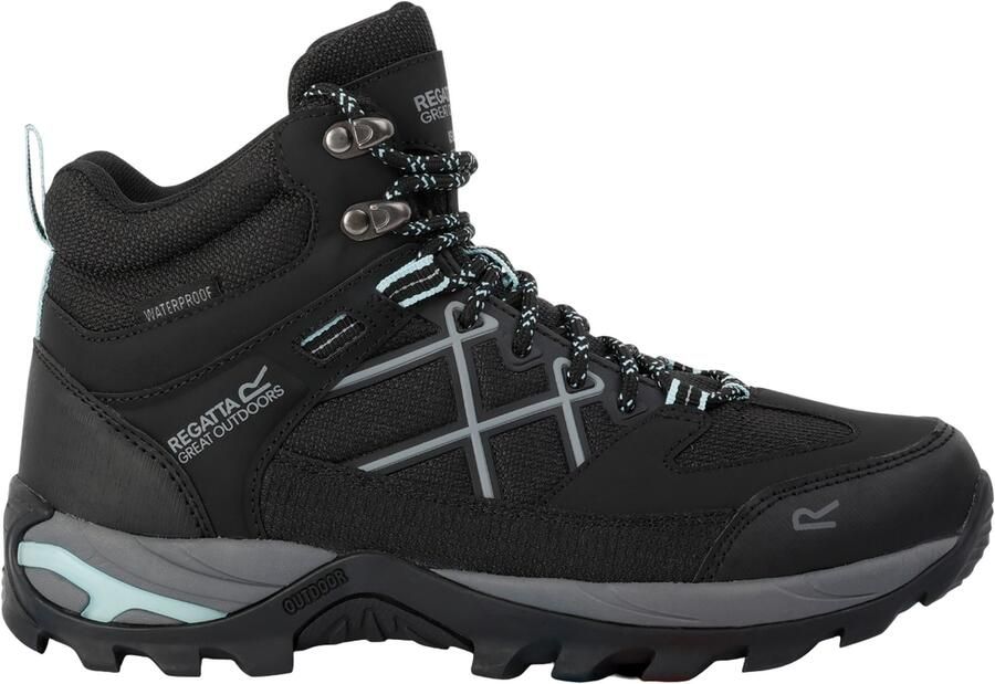 Regatta Dames Samaris III Wandelschoenen (Zwart verbleekt aqua)