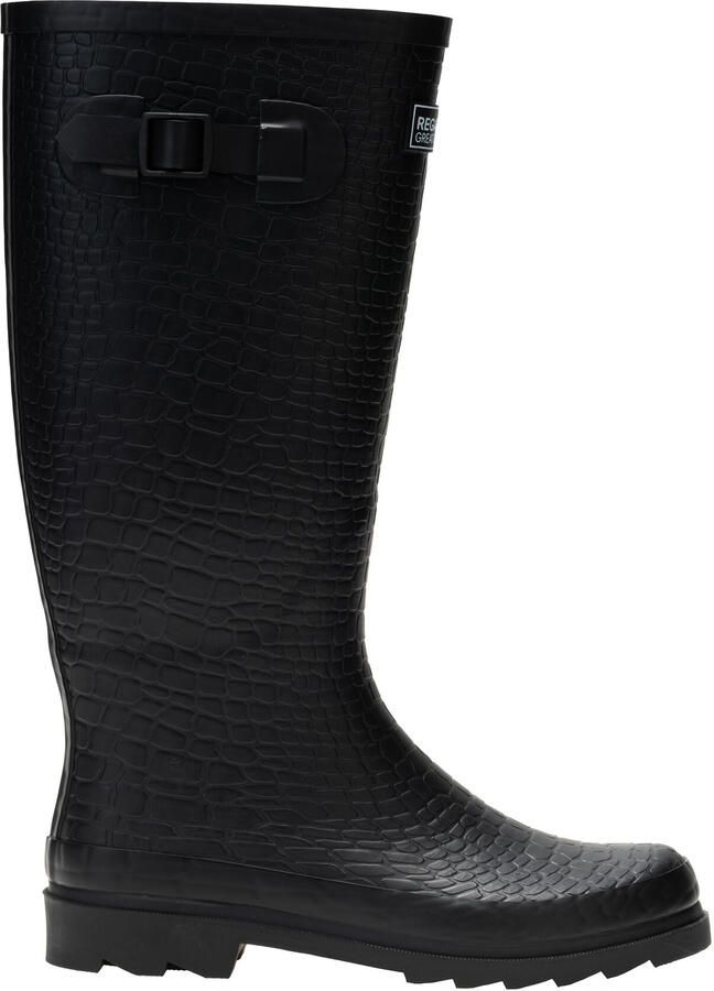 Regatta Fairweather III-wellingtonlaarzen met reptielenprint voor dames (Zwart)