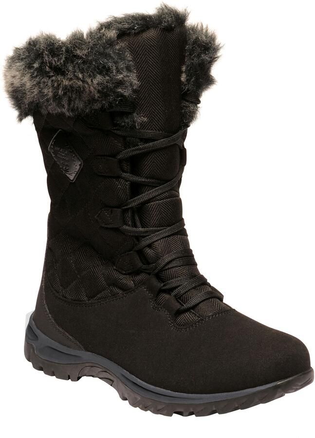 Regatta Great Outdoors Dames Newley Thermo Laarzen met imitatiebont (Zwart Brielgrijs)