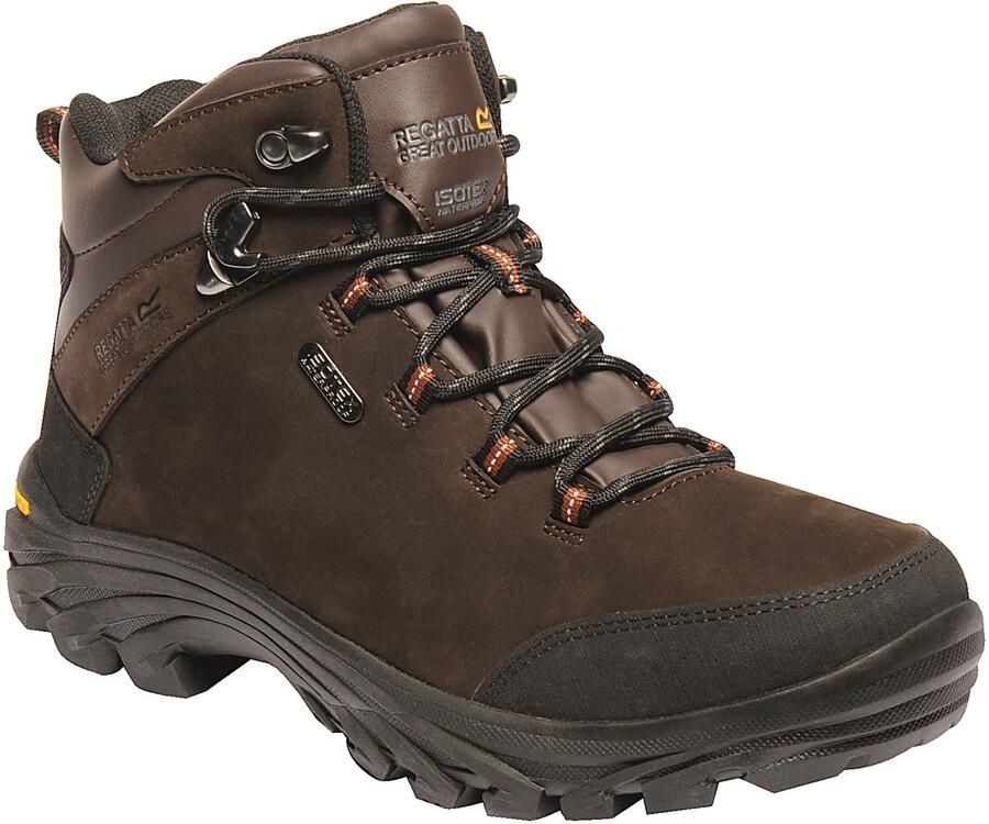 Regatta Grote buitenshuis Heren Burrell Leren Wandelschoenen (Fawn Brown)
