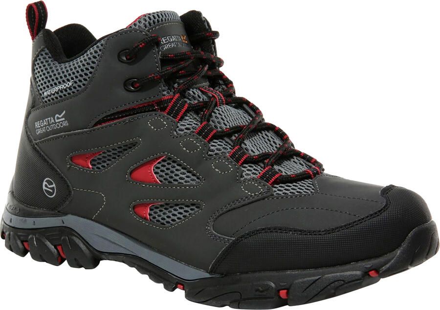 Regatta Heren Holcombe IEP Wandelschoenen (Verkeer Zwart Rood)