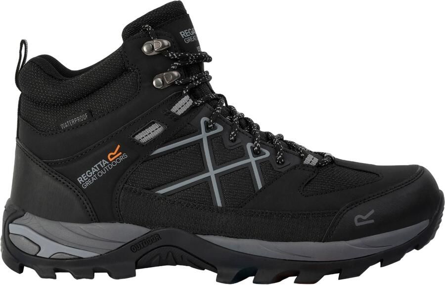 Regatta Heren Samaris III wandelschoenen (Zwart grafiet zwart)