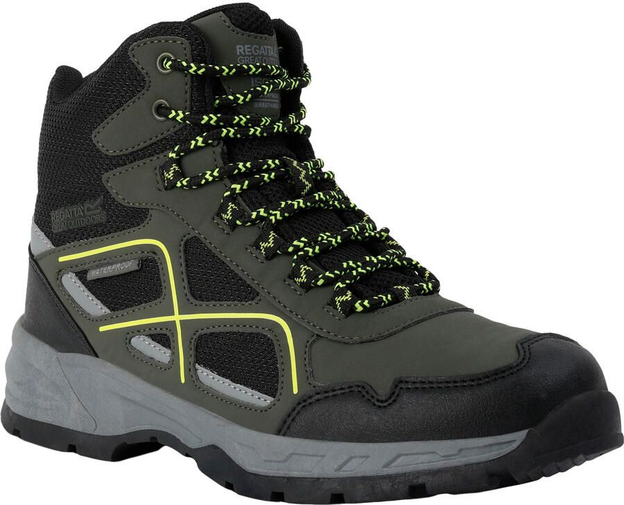 Regatta Heren Vendeavour Wandelschoenen (Donker kaki limoenpunch)