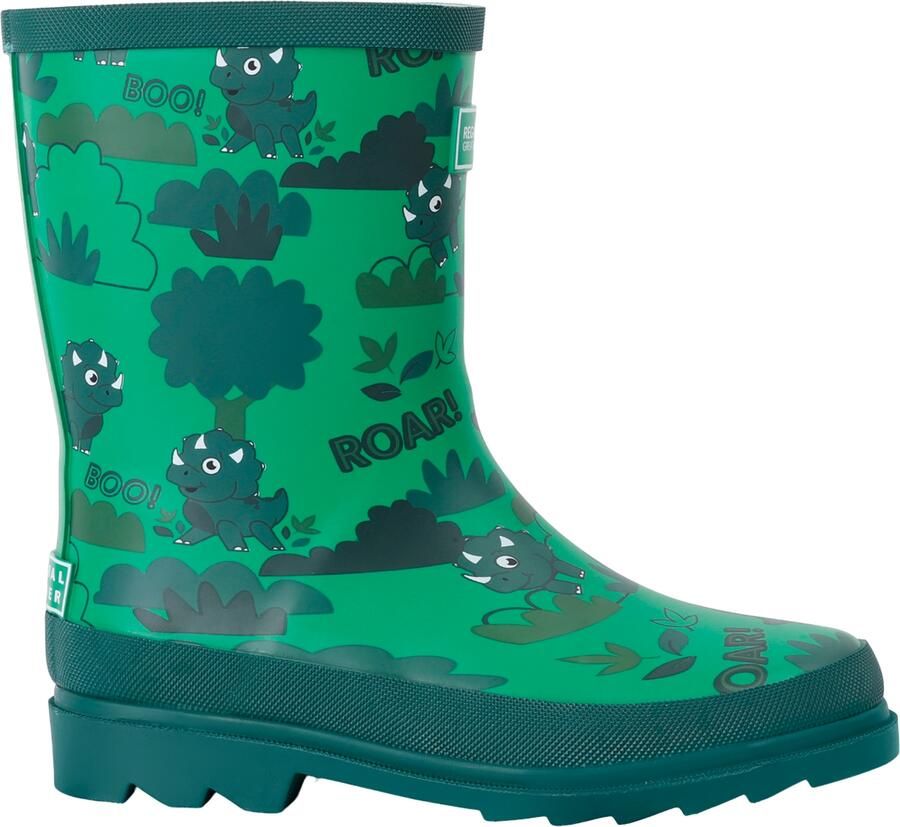 Regatta Kinderen Kids Mudplay II Stompy De Dinosaurus Wellington Laarzen (Groen)