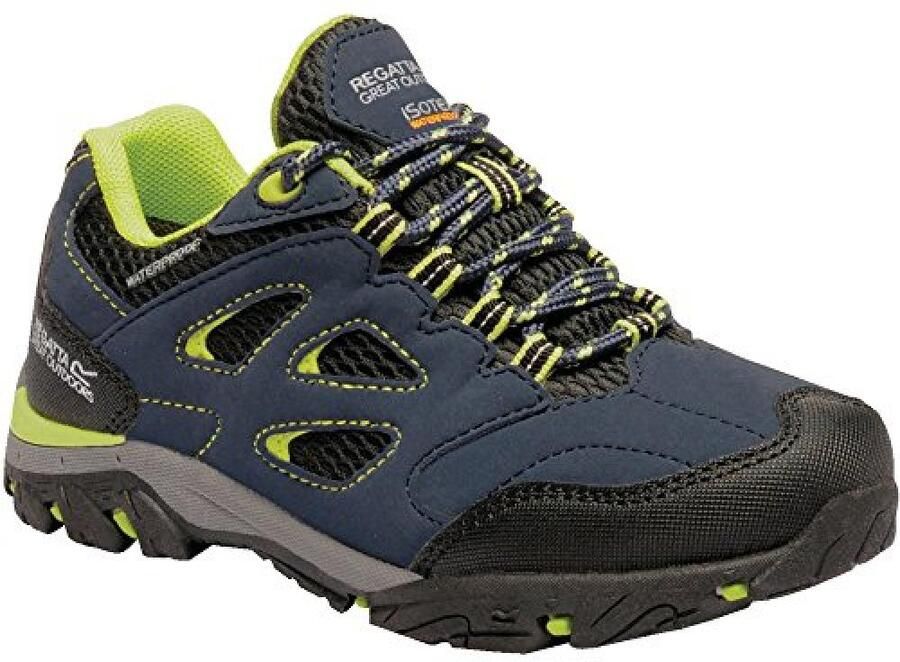 Regatta Kinderen Kinderen Holcombe Lage Junior Wandelschoenen (Navy Blaze Lime Punch)
