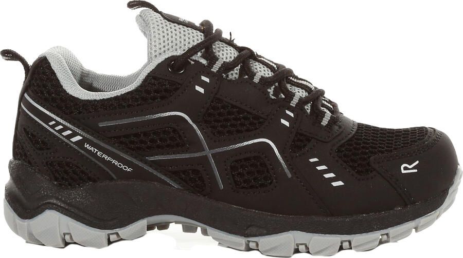 Regatta Kinder Kinder Vendeavour Wandelschoenen (Zwart Licht Staal)