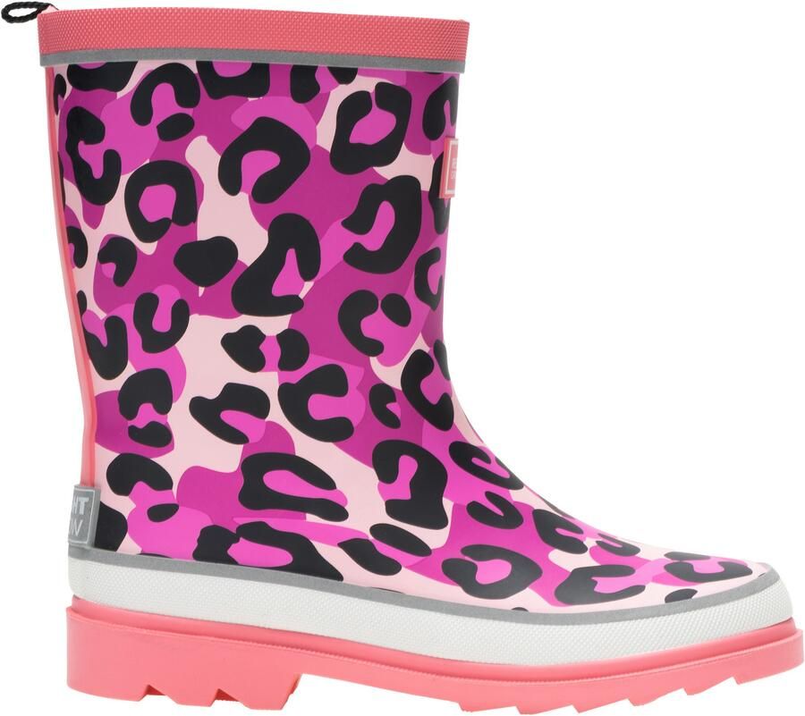 Regatta Mudplay III-rubberlaarzen met luipaardprint voor kinderen (Roze limonade)