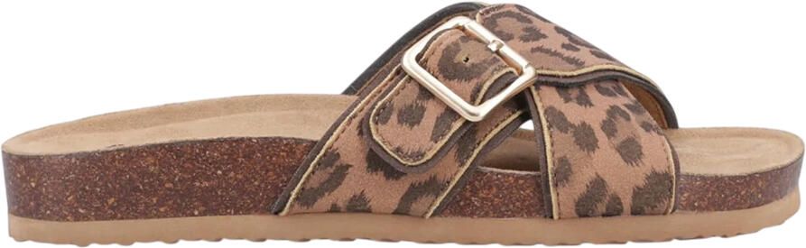 Rocket Dog Annie Tigg-sandalen met luipaardprint voor dames (Tan)